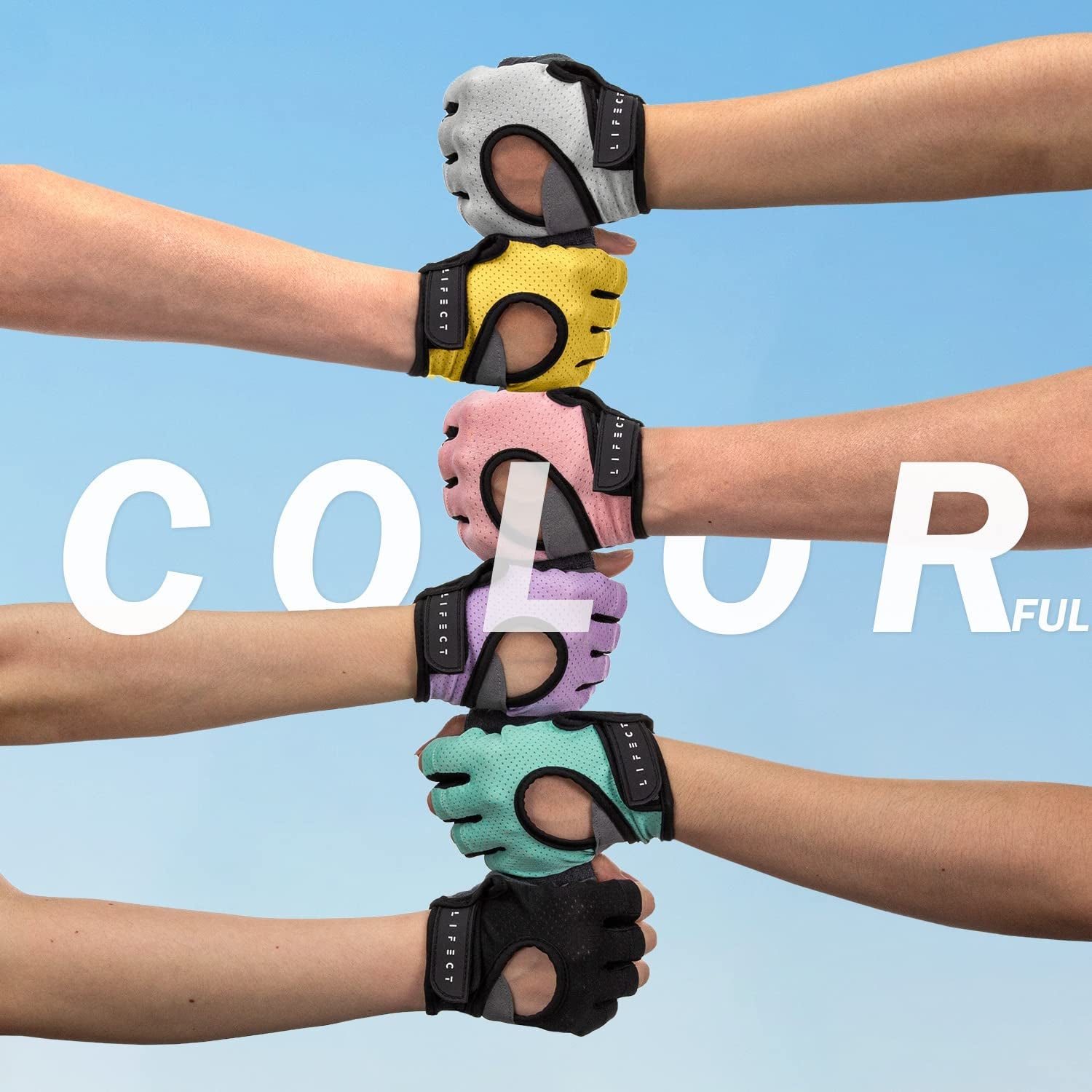 Freedom Workout Gloves - Fingerless Knuckle Weight Lifting Gloves with Curved Open Back for Powerlifting and Gym Use, Suitable for Men and Women