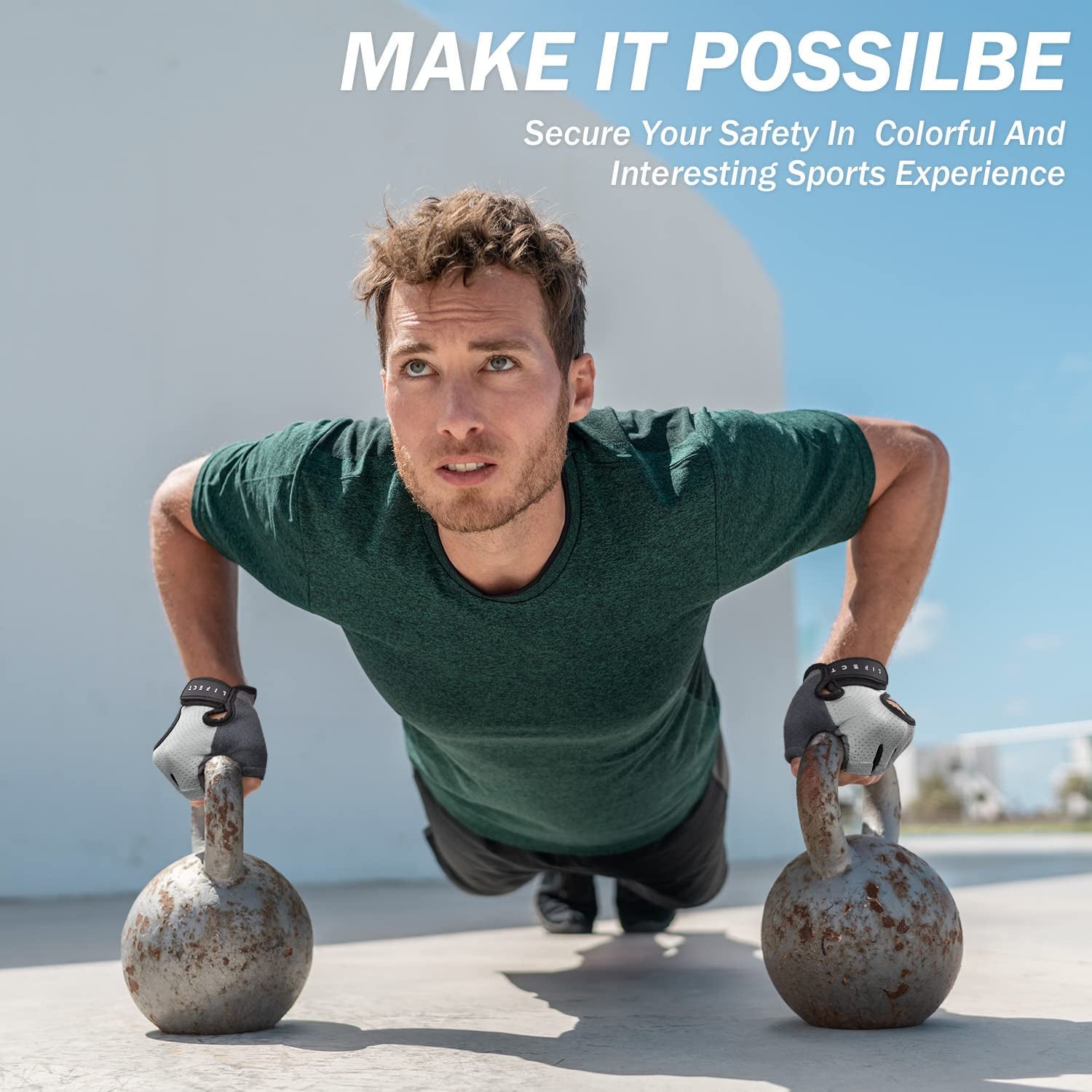 Freedom Workout Gloves - Fingerless Knuckle Weight Lifting Gloves with Curved Open Back for Powerlifting and Gym Use, Suitable for Men and Women