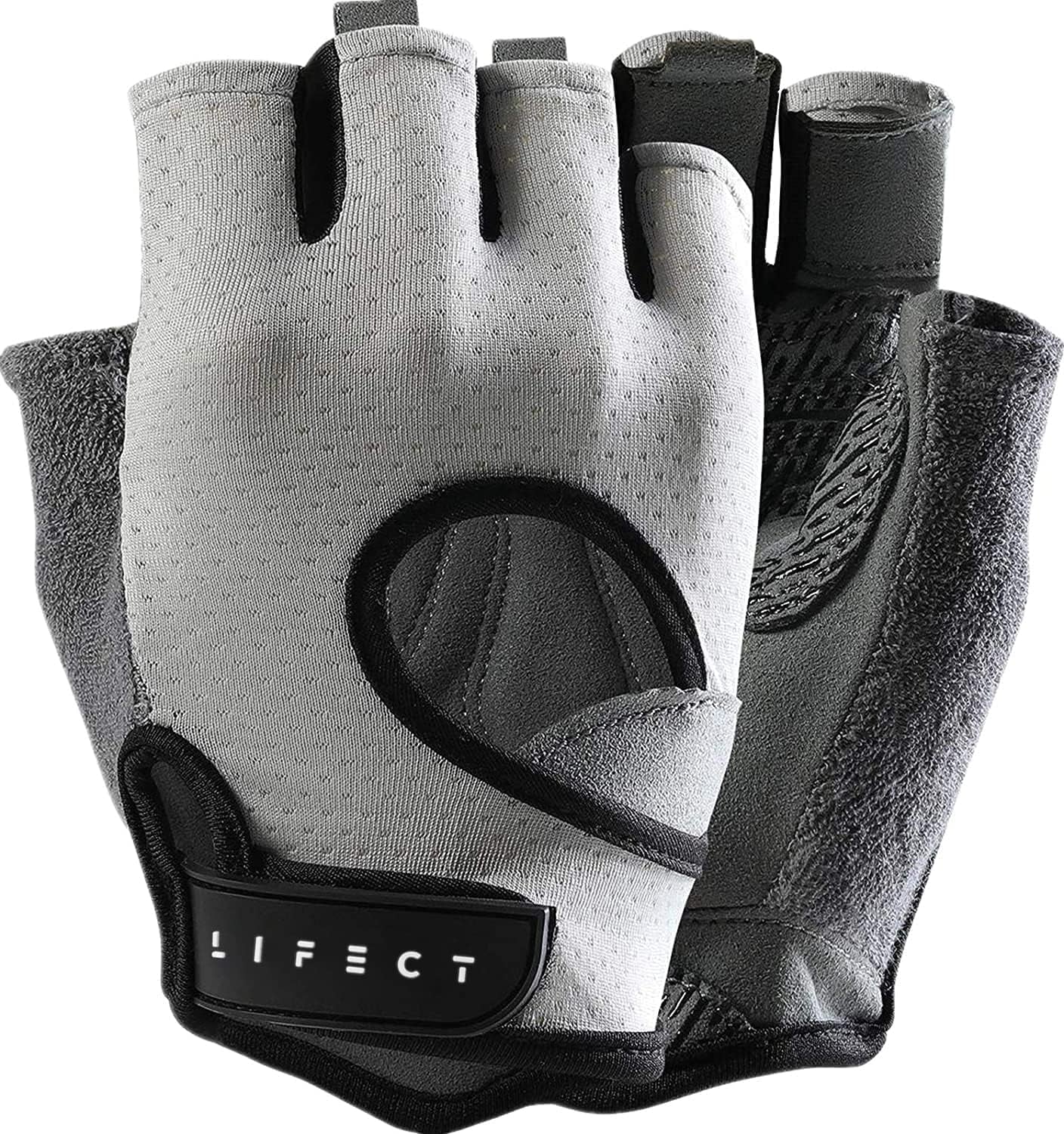 Freedom Workout Gloves - Fingerless Knuckle Weight Lifting Gloves with Curved Open Back for Powerlifting and Gym Use, Suitable for Men and Women