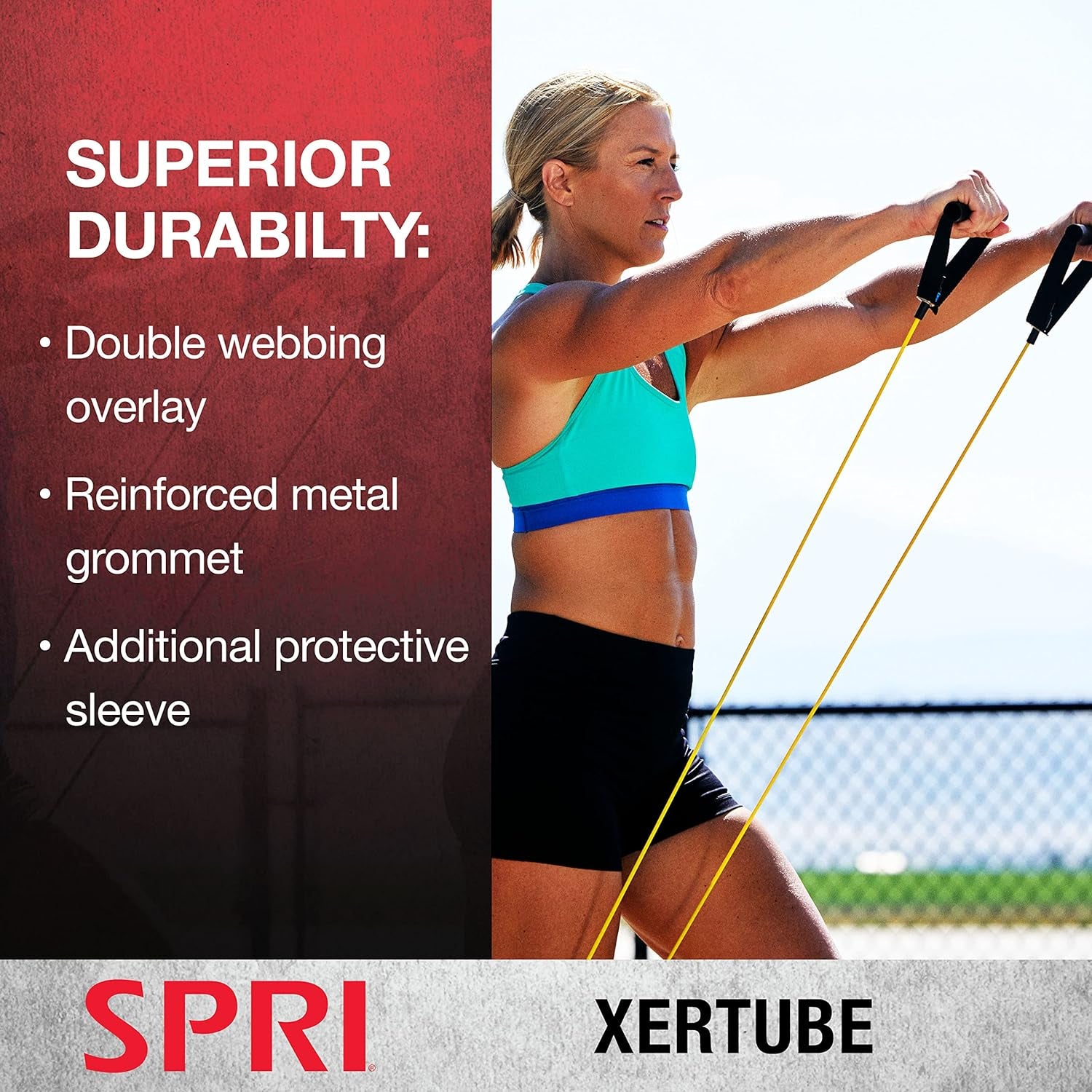 Xertube Resistance Bands with Handles – Individual Exercise Cords Available Separately with Optional Home Gym Door Anchor Attachment