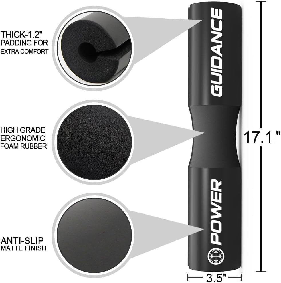 Barbell Squat Pad - Protective Cushion for Neck and Shoulders - Ideal for Squats, Lunges, Hip Thrusts, and Weightlifting - Compatible with Standard and Olympic Bars