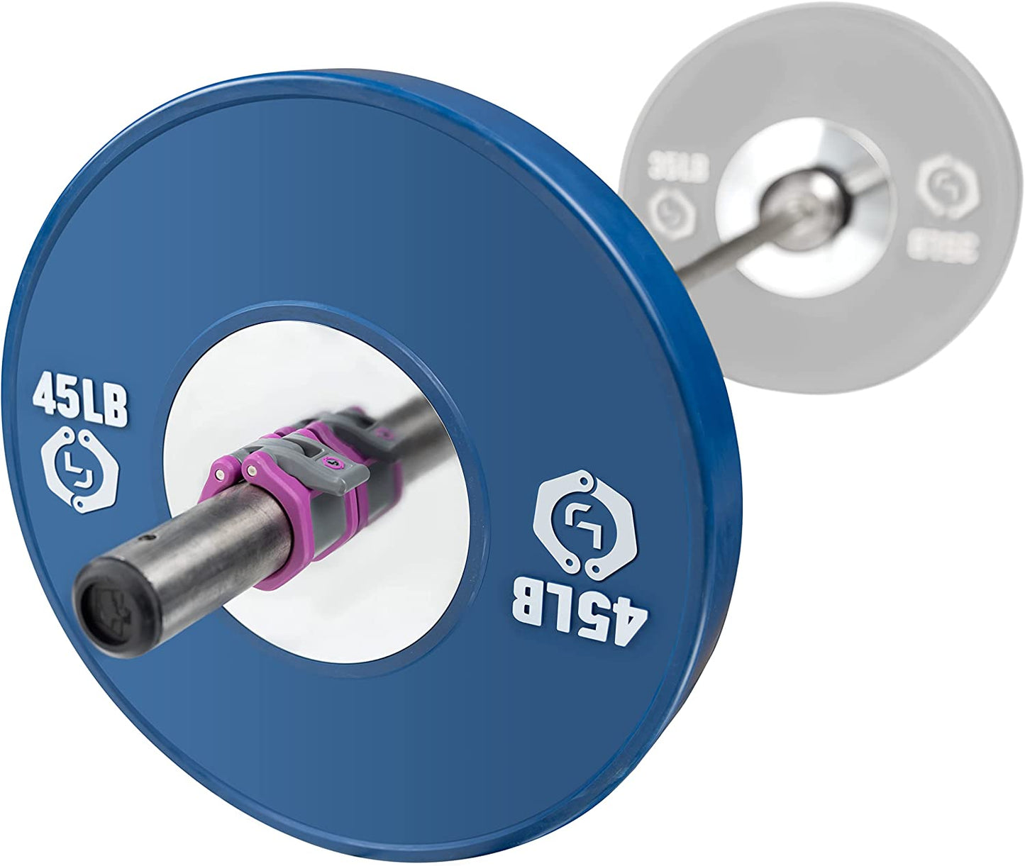 Lock-Jaw HEX 50mm / 2" Olympic Barbell Collar - Quick Release Clamp (Purple)