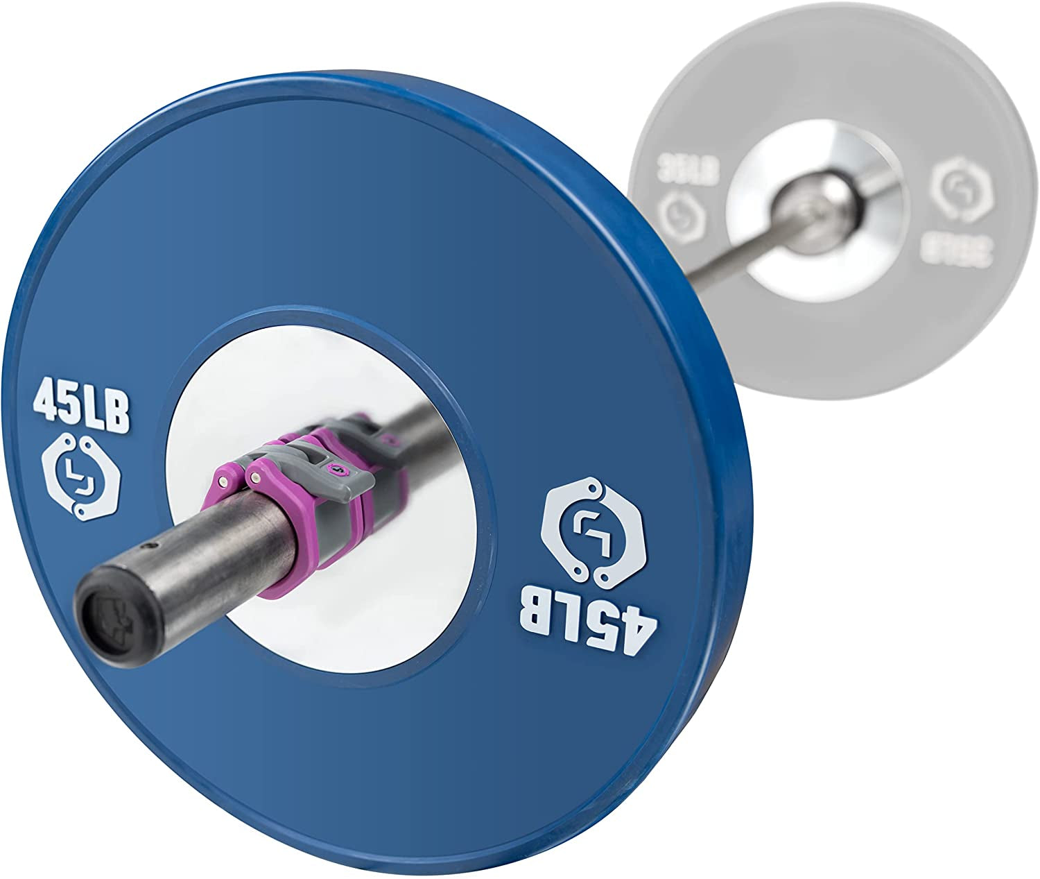 Lock-Jaw HEX 50mm / 2" Olympic Barbell Collar - Quick Release Clamp (Purple)