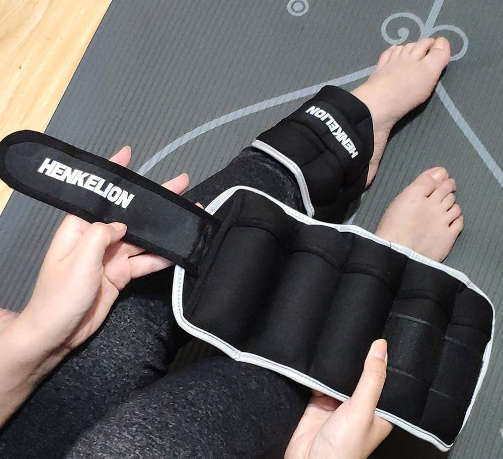 Adjustable Ankle Weights Set (1 Pair) - 2, 3, 5, 10 Lbs for Strength Training, Suitable for Women, Men, and Kids - Ideal for Gym, Fitness Workouts, Running, and Weight Lifting in Black, Grey, Pink, Blue, and Purple