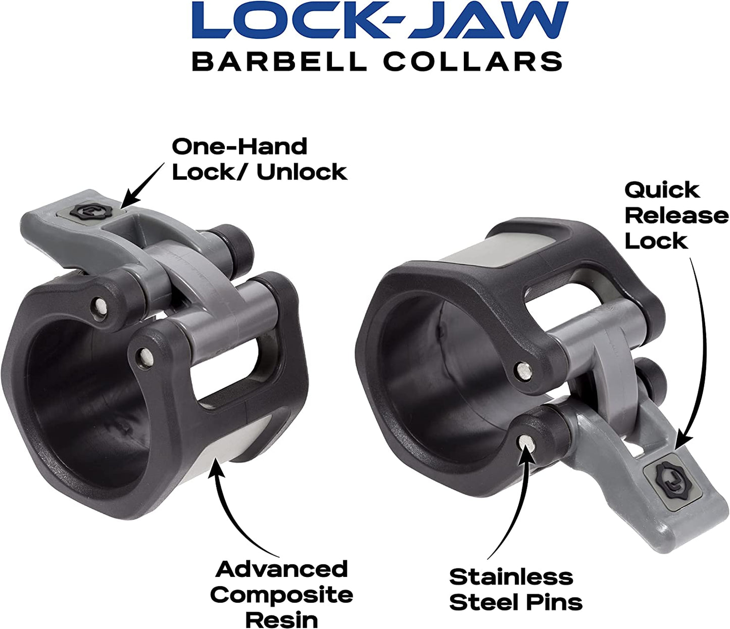 Lock-Jaw HEX 50mm / 2" Olympic Barbell Collar - Quick Release Clamp (Purple)