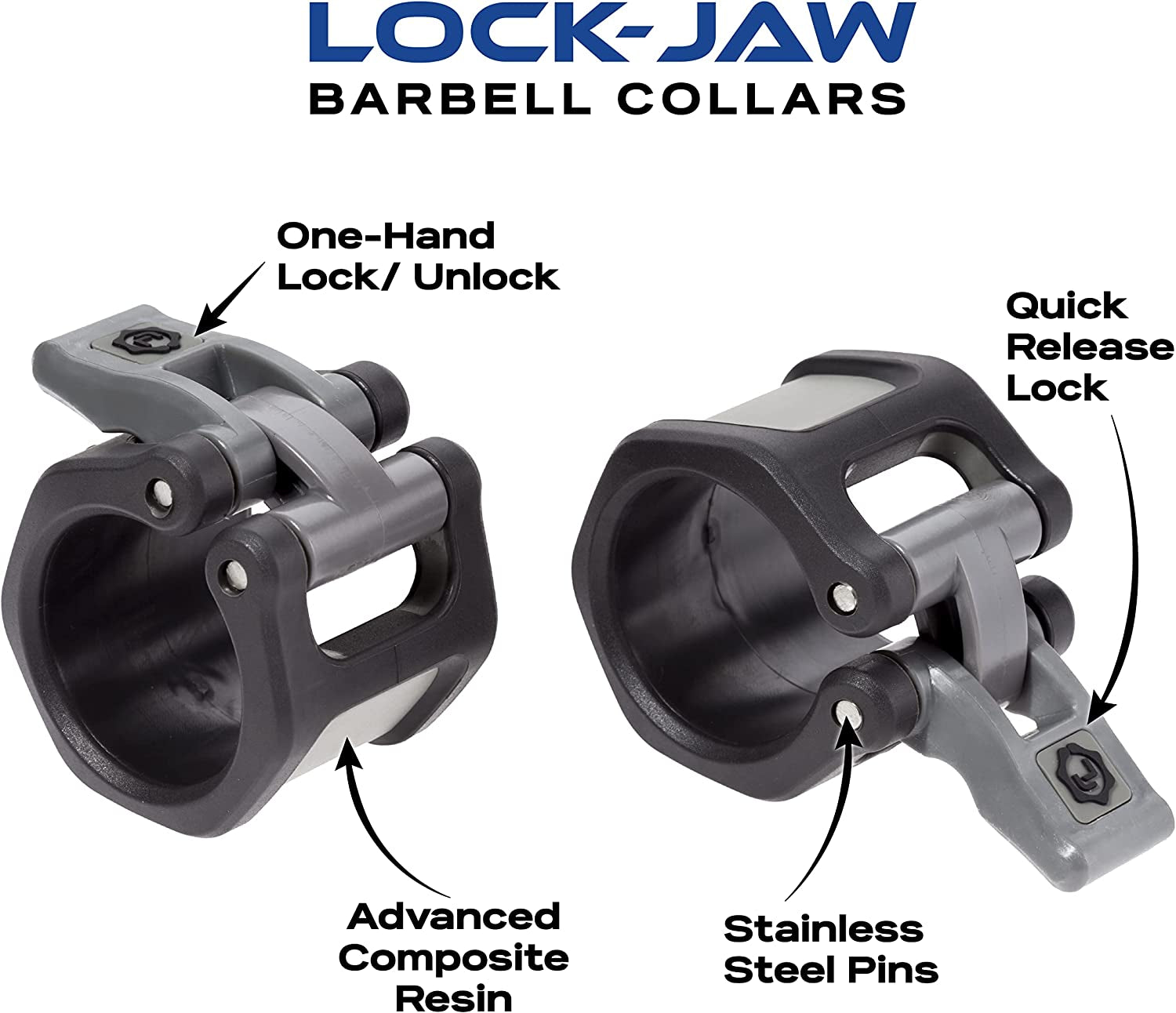 Lock-Jaw HEX 50mm / 2" Olympic Barbell Collar - Quick Release Clamp (Purple)