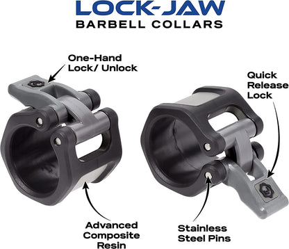 Lock-Jaw HEX 50mm / 2" Olympic Barbell Collar - Quick Release Clamp (Purple)
