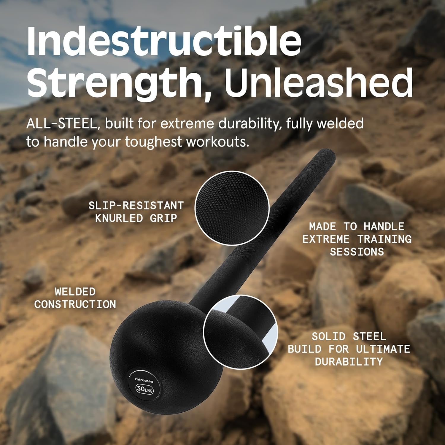Revolve Steel Macebell for Strength Training, Rehabilitation, Stretching, Conditioning, and Rotational Training - Available in 5, 7, 10, 15, 20, and 30 lb Options for All Genders