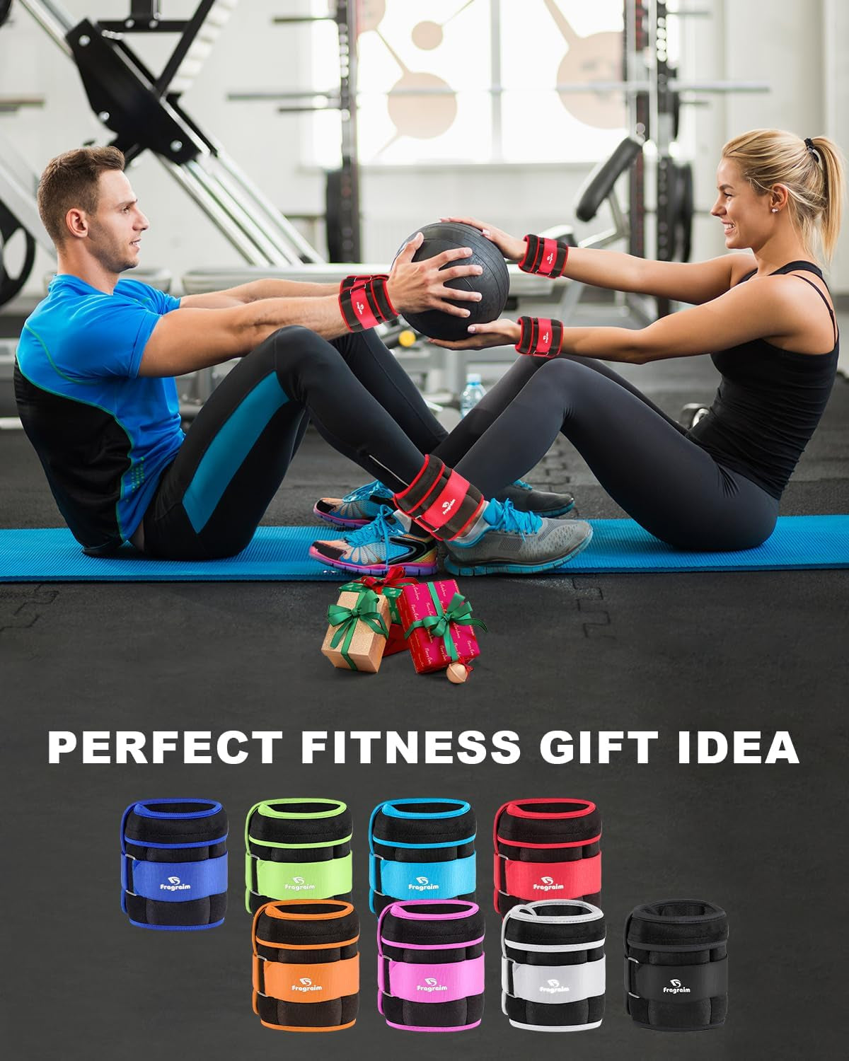 Adjustable Ankle Weights Set (1-20 lbs) with Removable Weights for Jogging, Gymnastics, Aerobics, and Physical Therapy