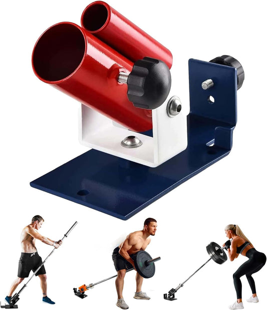 Deluxe T-Bar Row Platform with Full 360° Swivel – Compatible with 1” Standard and 2” Olympic Bars, Includes Lock Jaw Adapters (Black)